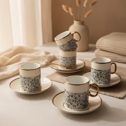 Porcelain Mug Set - 12 Pcs